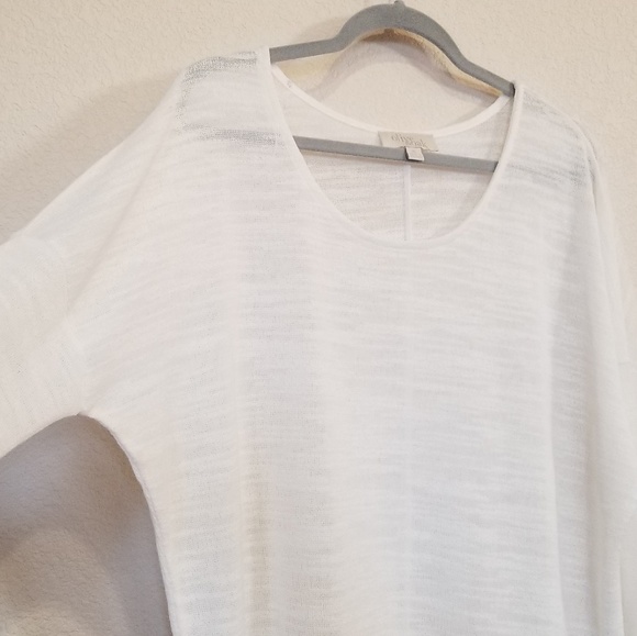 Olive & Oak white knit top dolman sleeves size XL - Picture 3 of 6